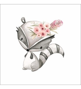 Sevimli Hayvan Sticker Duvar Sticker 30x25 CM