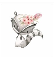 Sevimli Hayvan Sticker Duvar Sticker 30x25 CM