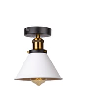 Rsylight Rys Retro Metal Tavan Plofyoner Beyaz Dekotatif Rustik Avize Çap:17 Cm