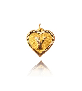 0.25 Gram 14 Ayar Y Harfi Kalp Kolye Ucu