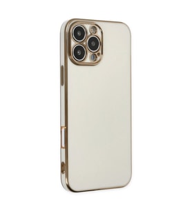 Apple İphone 16 Pro Kılıf Volet Silikon - Beyaz