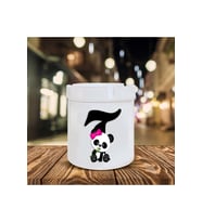 Panda Desenli T Harfi Baskılı Seramik Şık Küllük