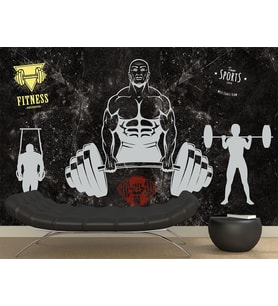 Fitness Spor Body salonları için Özel Tasarım Duvar Kağıdı