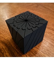 3D Baskı Twisting Küp - Mekanik Dönen Bulmaca Küpü-Siyah