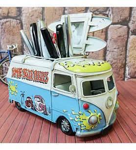 Nostaljik Dekoratif Kalemlikli Çerçeveli Vosvos Minibüs Orta Boy E-4125