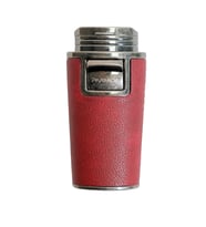 Parmida Çift Torch Pürmüz Delicili Gövdesi Deri Kırmızı Gunmetal Puro Çakmağı - TR9615