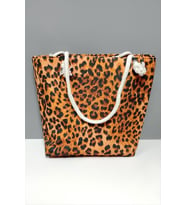 Leopar Desenli Plaj Çantası