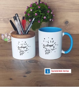 Doğum Günü Hediyesi Kalemlik, Kupa Bardak T Kişiye Özel Hediye (Model 7)