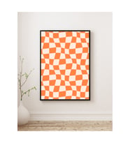 Tablo  Ahşap Çerçeveli Tablo  Çerçeveli Poster  Satranç Desenler Tablo Soyut,Minimal Tablo (Karışık)