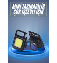 Kamp Çadır Lambası Şarjlı El Feneri Işıldak Anahtarlık Mini Mıknatıslı