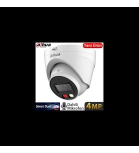 Dahua Ipc-hdw1431v-sa, 4mpix, 2,8mm Lens, H265+, 30mt Gece Görüşü, Mikrofonlu, Poe Dome Ip Kamera