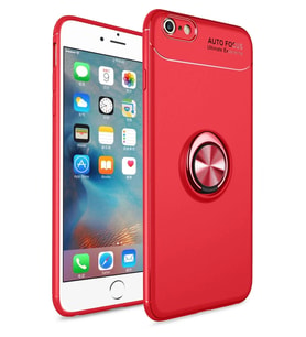 Durukar® iPhone 6 Kılıf Range Yüzüklü Silikon - Kırmızı
