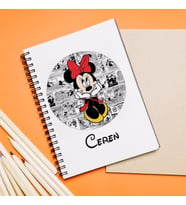 Minnie Mouse Sevgili Çift Tasarımlı Defter Kişiye Özel
