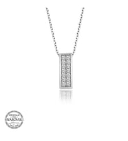 SWAROVSKİ TAŞLI SIRA TAŞ 925 AYAR GÜMÜŞ KOLYE