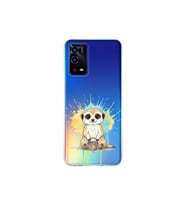 Oppo A55 ile Uyumlu Splash Mirket Tasarımlı Şeffaf Silikon Kılıf