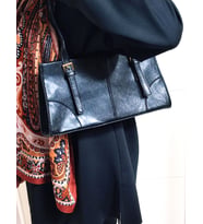 Hediyelik Elif Model Klasik Vintage Baget Kadın Çanta - Omuz Ve El Çantası (Siyah)
