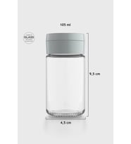 Renga Dorian 105 ml Bej Kapaklı Cam Tuzluk 121006 (Gri)