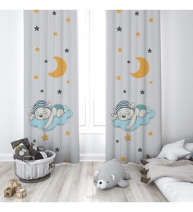 Çocuk Odası Dijital Baskılı 135x260cm Tek Kanat Fon Perde Model 00043