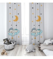 Çocuk Odası Dijital Baskılı 135x260cm Tek Kanat Fon Perde Model 00043