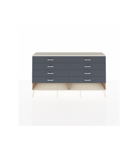 Arges Konsol 8 Çekmeceli  176x30x99 Çam-Aytaşı/Antrasit