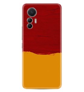 Xiaomi 12 Lite Kılıf Silikon Desen Özel Seri Sarı Kırmızı Boya 1708