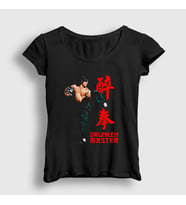 Presmono Kadın Siyah Drunken Master V2 Jackie Chan T-Shirt 331973tt