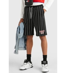Tommy Hilfiger Tommy Jeans Oversize Pinstripe Men's Shorts Erkek Oversize Şort Siyah
