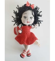 Çilek Kızım Bebek Amigurumi Organik Oyuncak