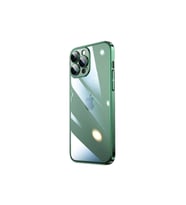 Apple iPhone 14 Pro Max Uyumlu Kılıf Sert PC Renkli Çerçeveli Zore Riksos Kapak (Açık Yeşil)
