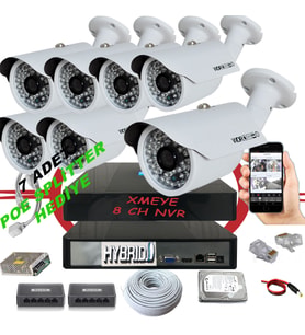 7' li 5 MP 1940P Sensör 6 Megapiksel Sony Lens Metal Kasa IP Güvenlik Kamerası Seti_BS 748IP