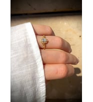 Onseva Kuyumculuk 14 Ayar Altın Prenses Vintage Yüzük (Gold)
