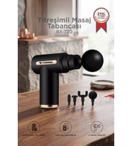 Torima Masaj Tabancası Sporcu Masaj Aleti Titreşimli Şarjlı Kas Egzersiz Aleti BX720 Siyah