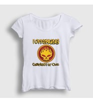 Presmono Kadın Beyaz Conspiracy The Offspring T-Shirt 177203tt (Beyaz)