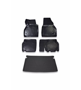 Renault Kangoo 2011-2016 Paspas ve Bagaj Havuzu Seti (Siyah)