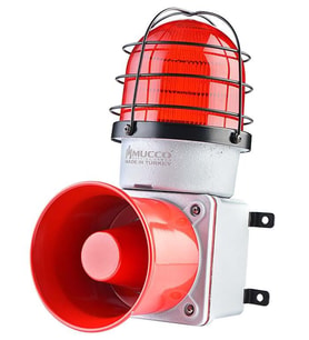 SNT-E12548-D E125 Serisi Endüstriyel Işıklı İkaz Sireni 48V AC/DC