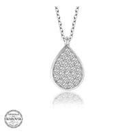 Swarovski Taşlı Gümüş Damla Bayan Kolye