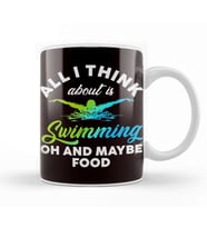 Swimming Swimmer Swim Pool Water Sports Freestyle Athlete Kupa Bardak Porselen