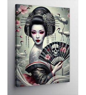 Kanvas Tablo Geisha ve Dövmeler