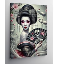 Kanvas Tablo Geisha ve Dövmeler