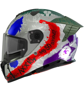 Motosiklet Kask Hawk Sıck Joke Full Face Güneş Vizörlü Motor Kaskı