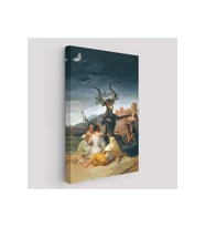 Cadılar Bayramı Francisco Goya Cadılık Meclisi Sanatı Kanvas Tablo-5270