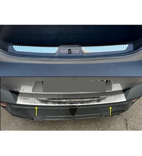 Peugeot 408 Krom Set 2022> 2 Parça Paslanmaz Çelik (Arka Tampon + Bagaj İç Eşiği) (Gümüş)