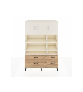 Hyperion Dolap 10 Raflı 4 Çekmeceli 3 Kapaklı 132x44x195 Aytaşı-Aytaşı/Çam