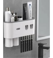 Çok Fonksiyonlu Diş Fırçası Tutucu Otomatik Dispenser Bardaklı Organizer