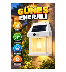Çok Modlu Güneş Enerjili Bahçe ve Balkon Aydınlatma Lambası