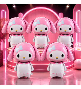 VIP YÜKSEK KALİTE 5 ADET DEV MY MELODY FOLYO BALON 65 CM MY MELODY BALON MY MELODY KONSEPT BALON