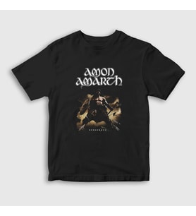 Presmono Unisex Çocuk Siyah Berserker Amon Amarth T-Shirt 376379tt