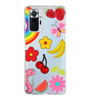 PrintiFy Xiaomi Redmi Note 10 Pro ile Uyumlu 1mm Slim Fit Water Color 5 Baskılı Şeffaf  Kılıf