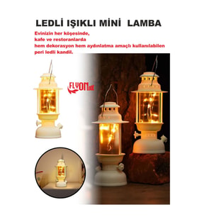 Led Mini Lamba Parti , Ev, Bahçe, Restorantlarda Hem Dekorasyon Hem Aydınlatma Fener Kamp Retro Tarz