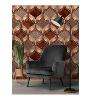 Dreamwall 3D Geometrik Taş Desenli Silinebilir Tekstil Duvar Kağıdı (Çok Renkli)